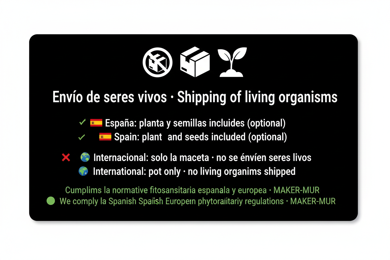 Envío de seres vivos · Shipping of living organisms – MAKER-MUR